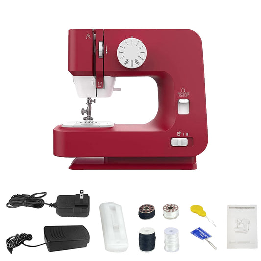 Mini Sewing Machine Compact for Beginner, Dual Speed Portable Machine Speed Control Computerized Sewing Machine Full functions,Easy operation Light, Sewing Kit for Household, Travel, DIY handmade
